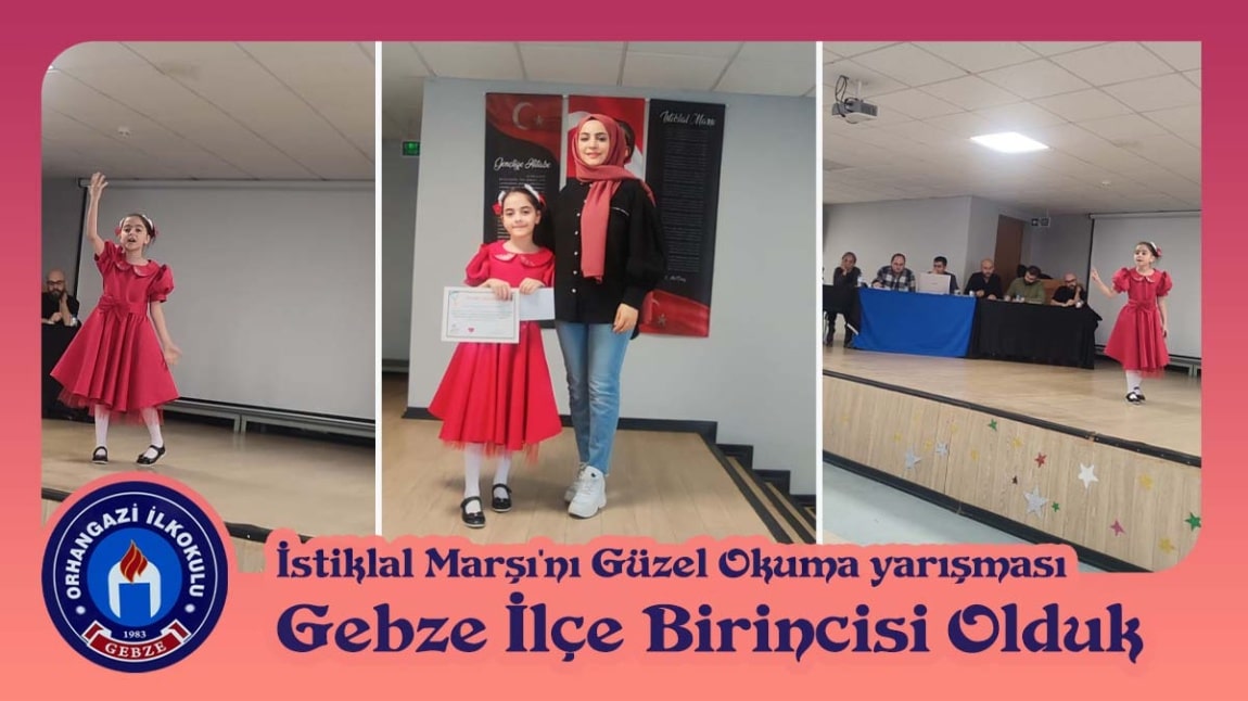 İstiklal Marşını Güzel Okuma Yarışmasında İlçe Birincisi Olduk